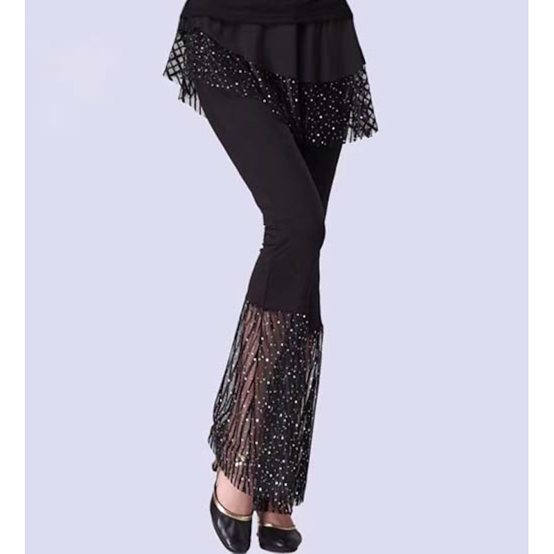 Ballroom Dance Pants Solid Tulle Women's Training Performance High Tulle Terylene