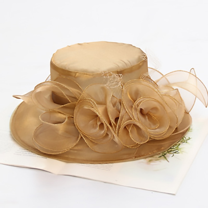 Hats Other Bucket Hat Sun Hat Party / Evening Kentucky Horse Race Melbourne Cup With Flower Headpiece Headwear dress to impress Race Day Dress4