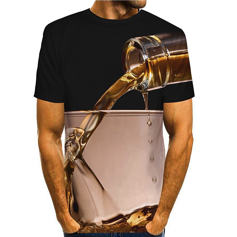 Men's Plus Size T shirt Tee Big and Tall Graphic Round Neck Short Sleeve Spring & Summer Basic Casual Comfortable Big and Tall Going out Weekend Tops3