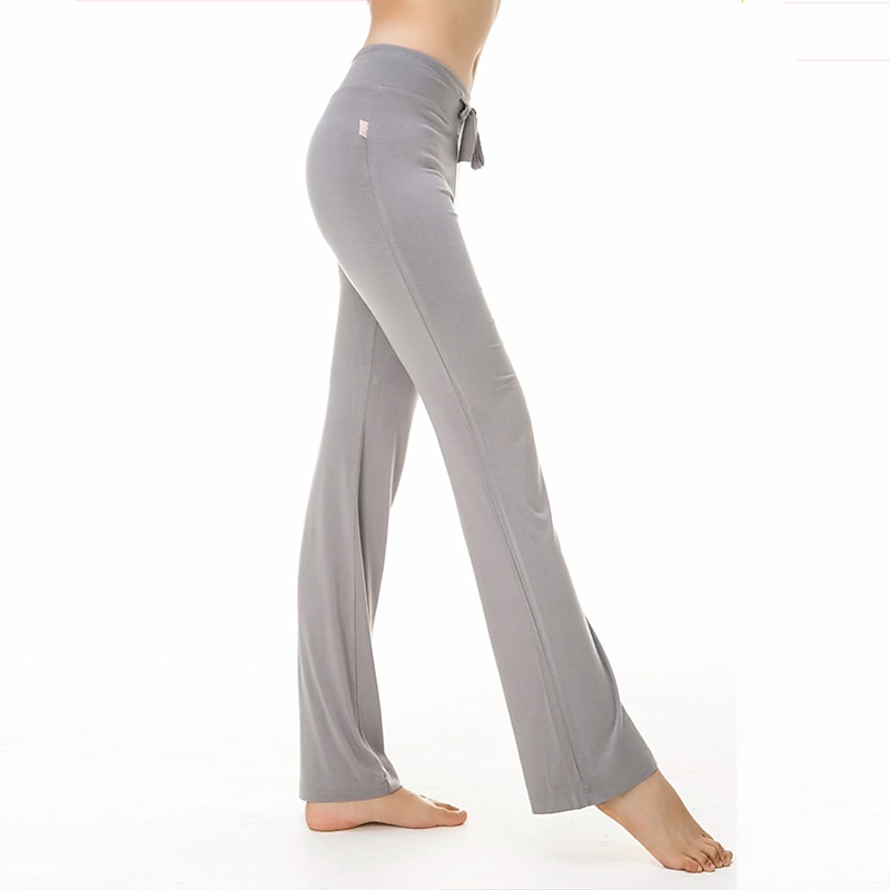 Women's Flare Leg Pants Wide Leg Quick Dry Moisture Wicking High Waist Yoga Fitness Gym Workout Bottoms Dark Grey Peacock Lake Blue H00109 White Modal Cotton Winter Sports Activewear / Athletic - Main Image