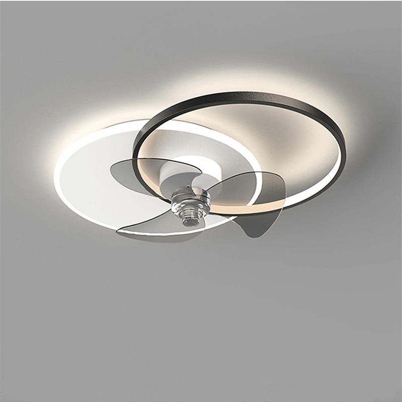 60 cm LED Ceiling Fan Light Circle Design Black Gold Metal Modern Style Painted Finishes LED Modern 220-240V