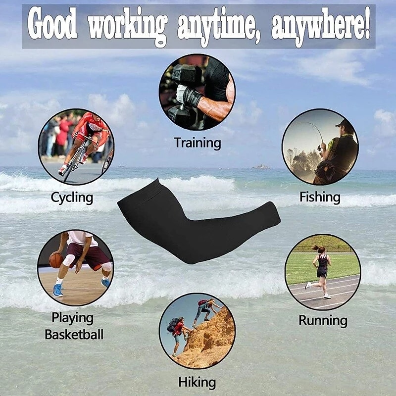 Summer Arm Sleeves Cooling Gloves Women Men Arm Warmers Sleeves Armwarmer UV Sun Protection Cotton Long Fingerless Gloves Arm Sleeves4