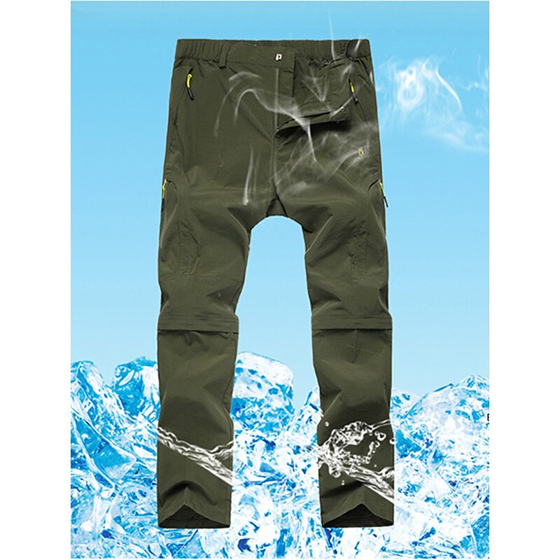 Women's Convertible Zip Off Pants Hiking Pants Trousers Summer Outdoor Quick Dry Sweat wicking Wear Resistance Scratch Resistant Pants / Trousers Bottoms Elastic Waist Dark Grey Black Hunting Fishing4