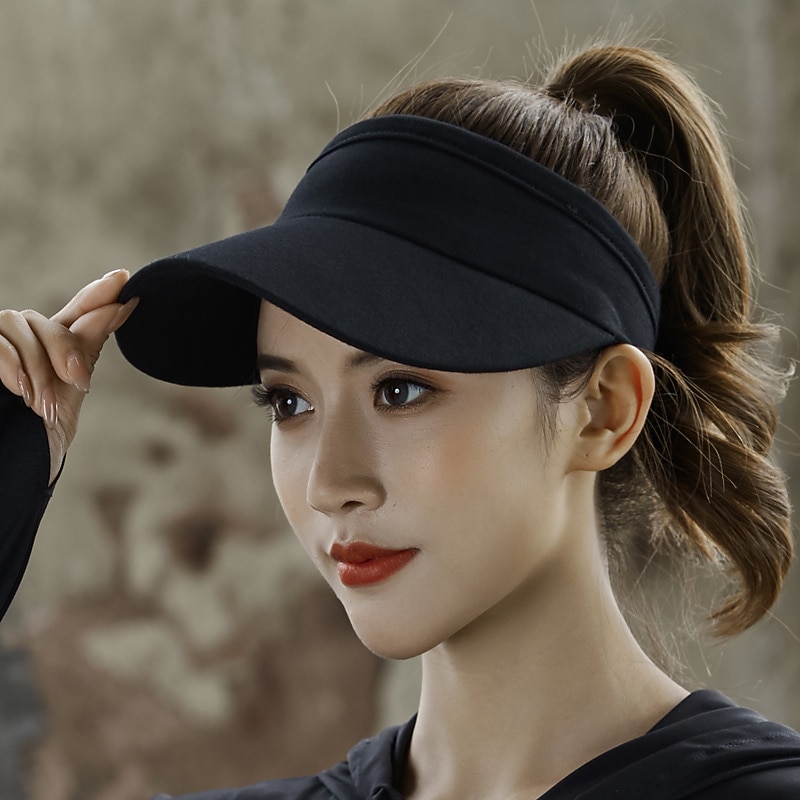 Cotton Baseball Cap Running Cap Visor Hats Men's Women's Hat Solid Colored Adjustable Lightweight Breathable for Fitness Running Jogging Autumn / Fall Spring Summer White Black Purple