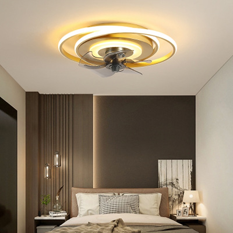 48 cm Geometric Dimmable Ceiling Fan Light Metal Artistic Style Stylish Painted Finishes Artistic Modern 220-240V3