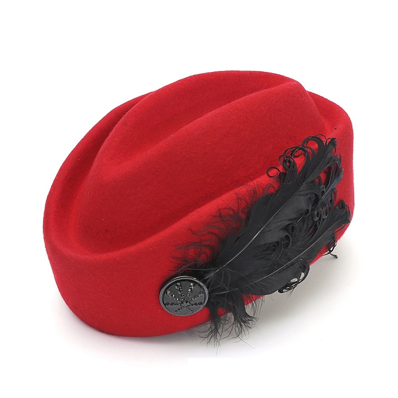 Fascinators Headdress Wool Special Occasion Party / Evening Kentucky Derby Ladies Day Melbourne Cup Elegant Vintage Inspired With Feather Scattered Crystals Style Headpiece Headwear2