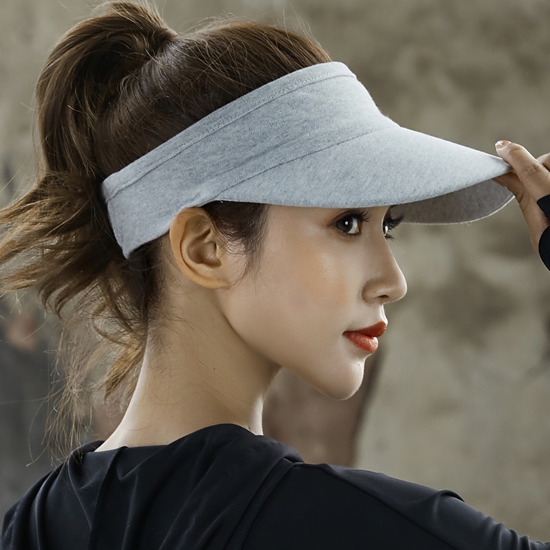 Cotton Baseball Cap Running Cap Visor Hats Men's Women's Hat Solid Colored Adjustable Lightweight Breathable for Fitness Running Jogging Autumn / Fall Spring Summer White Black Purple4