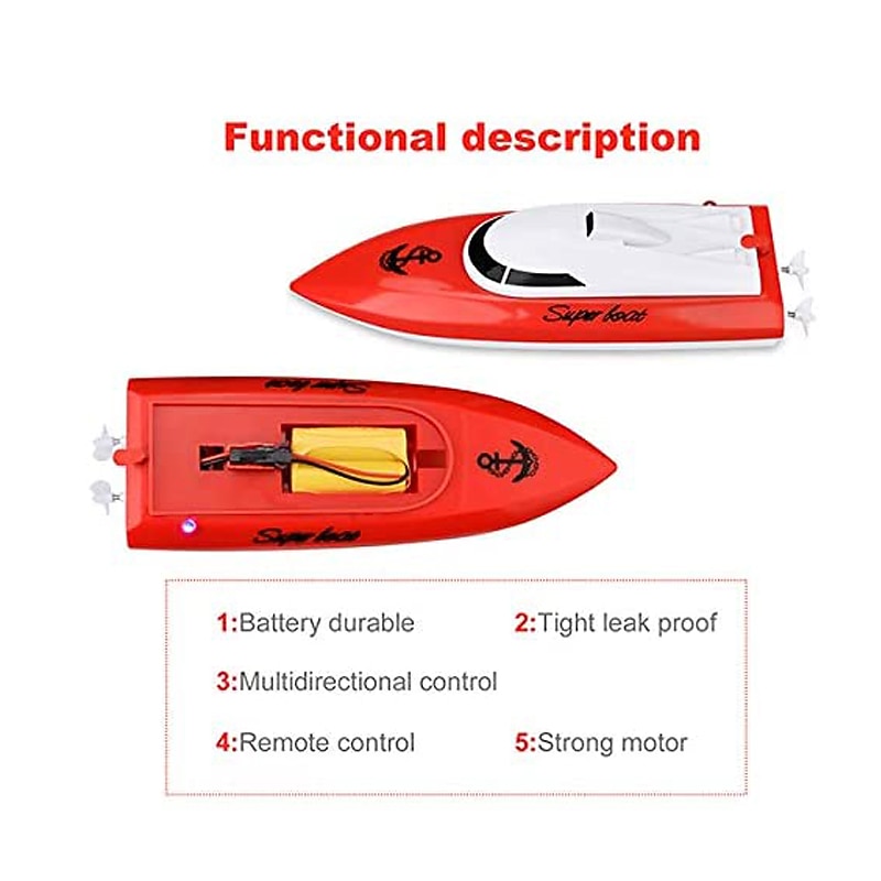 Remote Control Boats Toy Boats High Speed Waterproof Rechargeable Remote Control / RC for Pools and Lakes Boat ForAdults' Gift3