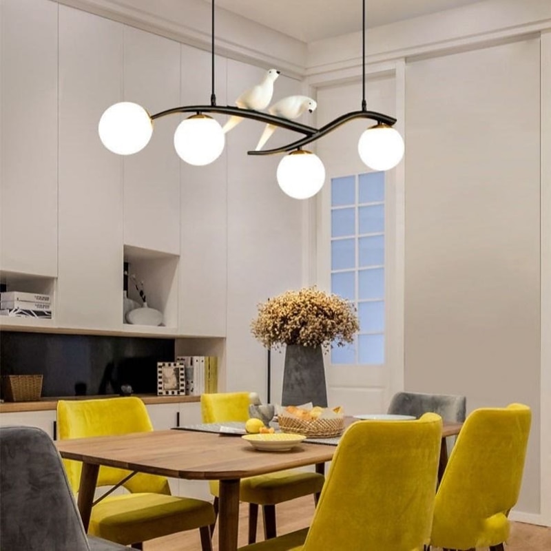 83 cm LED Pendant light Animal Element Geometric Shapes Single Design Pendant Light Metal Artistic Style Modern Style Sputnik Painted Finishes Modern Nordic Style 110-240 V3