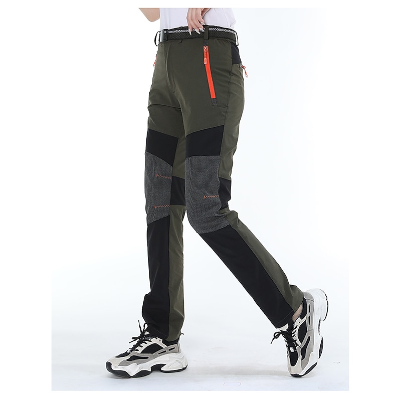 Women's Hiking Pants Trousers Patchwork Summer Outdoor Regular Fit Waterproof Quick Dry Wear Resistance Breathable Bottoms Black Army Green Elastane Hunting Fishing Climbing S M L XL XXL4