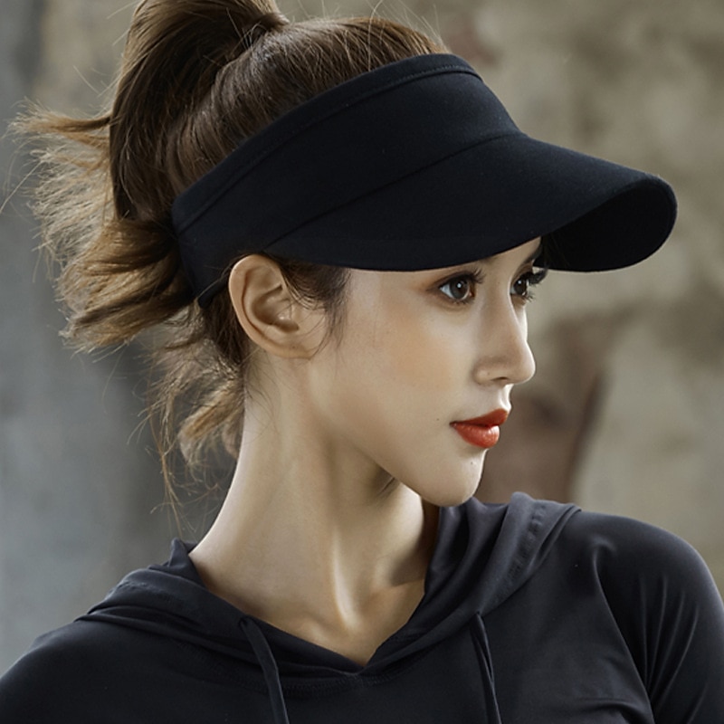 Cotton Baseball Cap Running Cap Visor Hats Men's Women's Hat Solid Colored Adjustable Lightweight Breathable for Fitness Running Jogging Autumn / Fall Spring Summer White Black Purple2