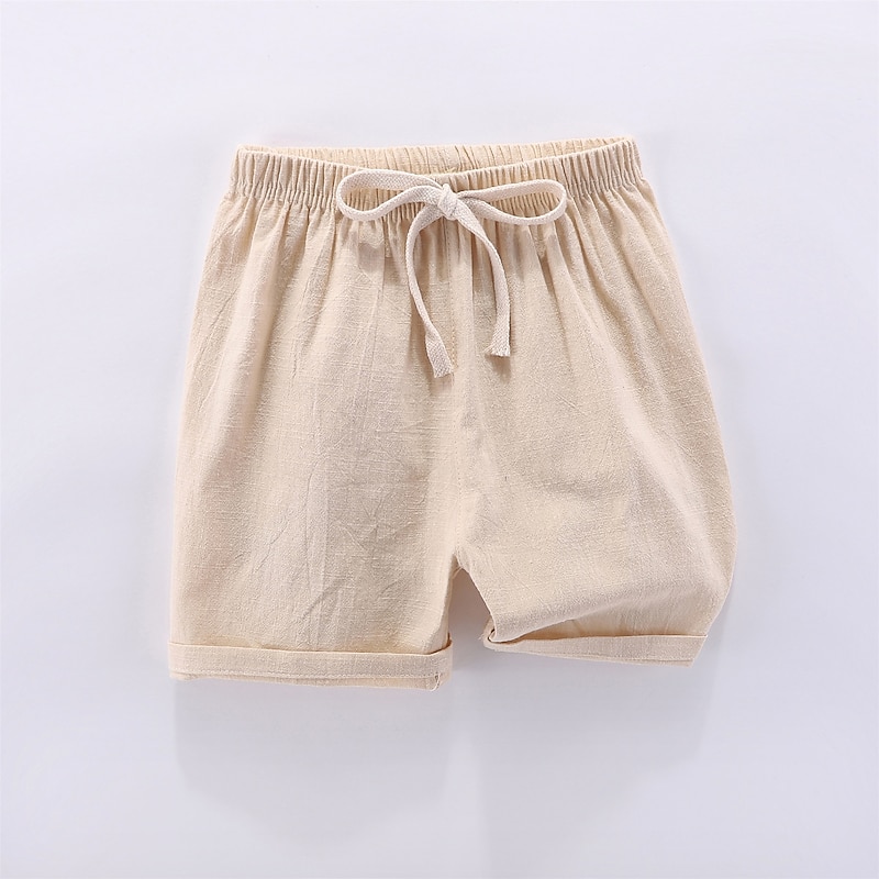 Boys 3D Solid Color Pants Shorts Basic Kids 2-9 Years School4