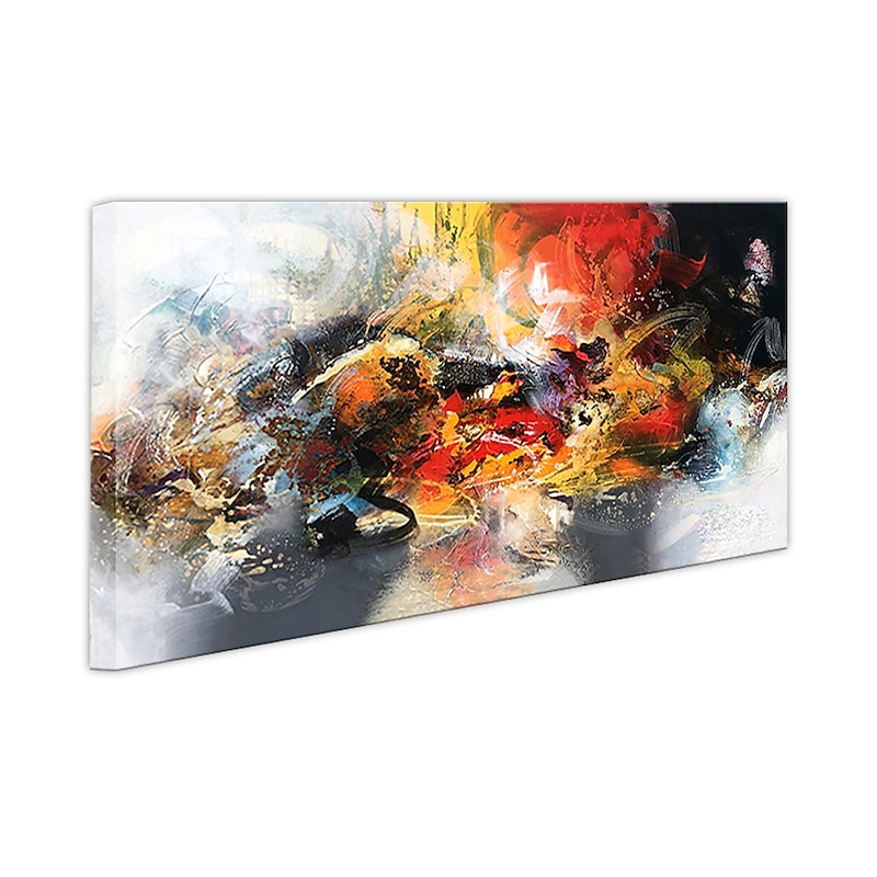 Oil Painting Hand Painted Horizontal Abstract Modern Rolled Canvas (No Frame)4