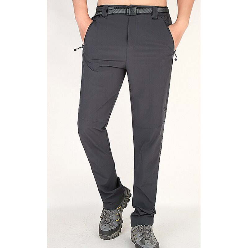 Men's Hiking Pants Trousers Summer Outdoor Skin Friendly Comfort Multi-Pockets Quick Dry Bottoms Zipper Pocket Black Dark Gray Spandex Hunting Fishing Camping / Hiking / Caving L XL XXL XXXL 4XL4