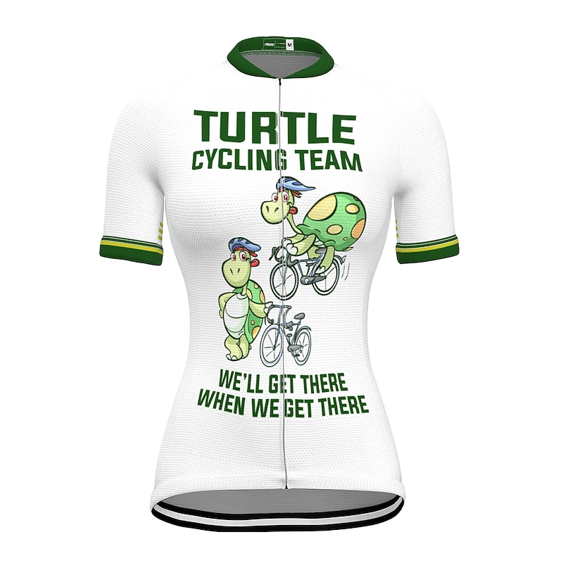 Women's Cycling Jersey Graphic Patterned Funny Short Sleeve Bike Jersey Top with 3 Rear Pockets Mountain Bike MTB Road Bike Cycling Fast Dry Quick Dry Soft Reflective Strips Sports White Yellow Pink3