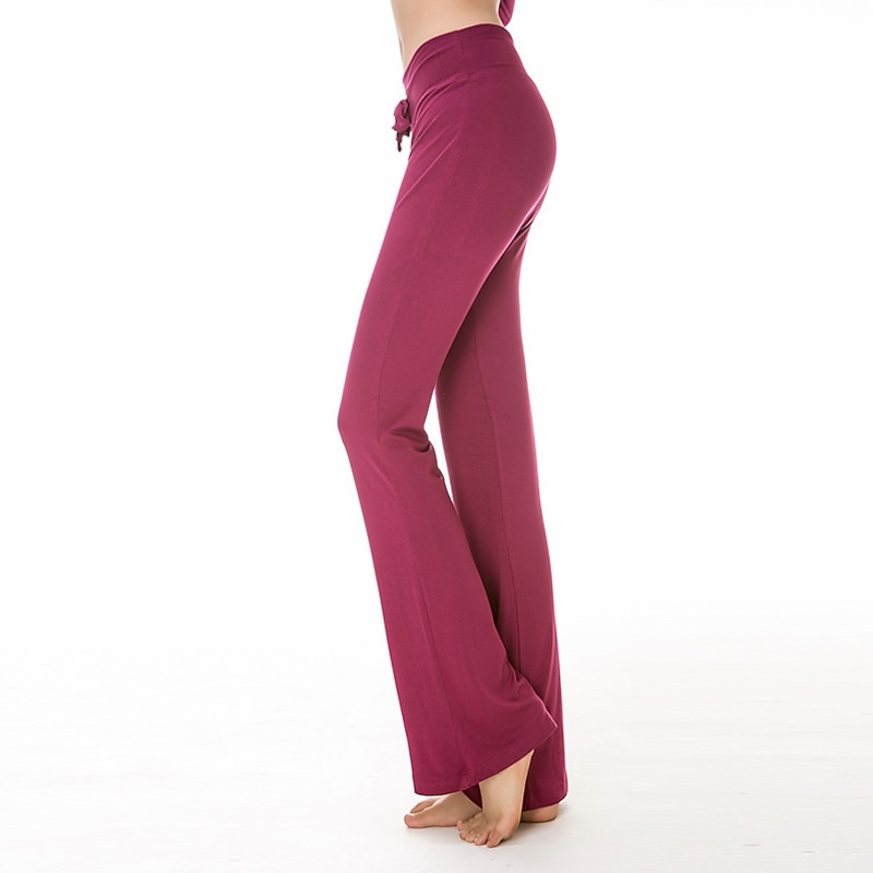 Women's Flare Leg Pants Wide Leg Quick Dry Moisture Wicking High Waist Yoga Fitness Gym Workout Bottoms Dark Grey Peacock Lake Blue H00109 White Modal Cotton Winter Sports Activewear / Athletic3