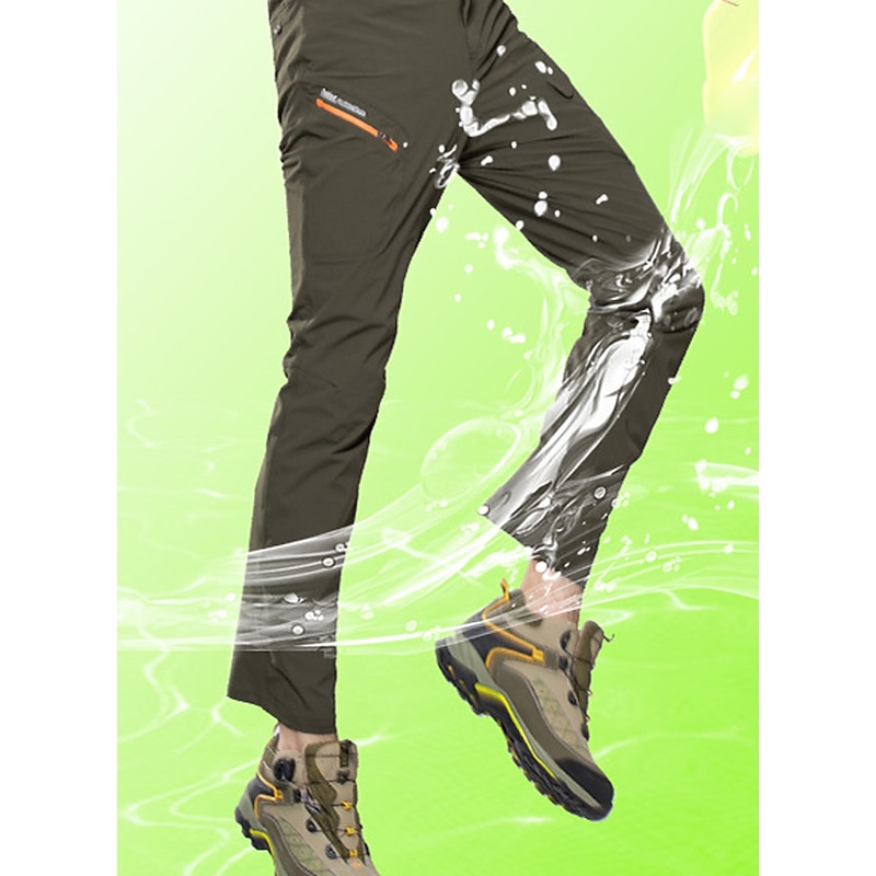 Men's Hiking Pants Trousers Summer Outdoor Waterproof Skin Friendly Comfort Quick Dry Bottoms Black Army Green Elastane Hunting Fishing Camping / Hiking / Caving L XL XXL XXXL 4XL