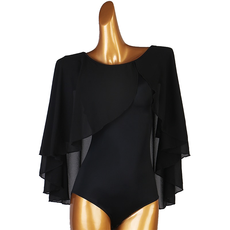 Ballroom Dance Leotard / Onesie Split Joint Women's Training Long Sleeve High Chinlon Spandex