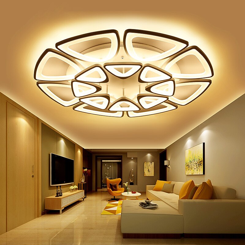 LED Ceiling Light Bedroom Light APP Control with Stepless Dimming or OFF/ ON Control Three Color Acrylic Ceiling Panel Lamp Unique Minimalist Livingroom AC110V AC220V4