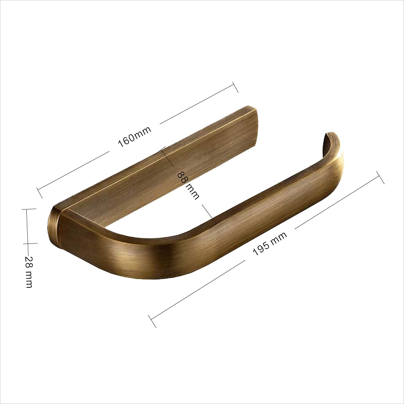 Antique Brass Toilet Roll Paper Holders,Towel Ring Hangers Bath Collection Set Wall Modern Mount2