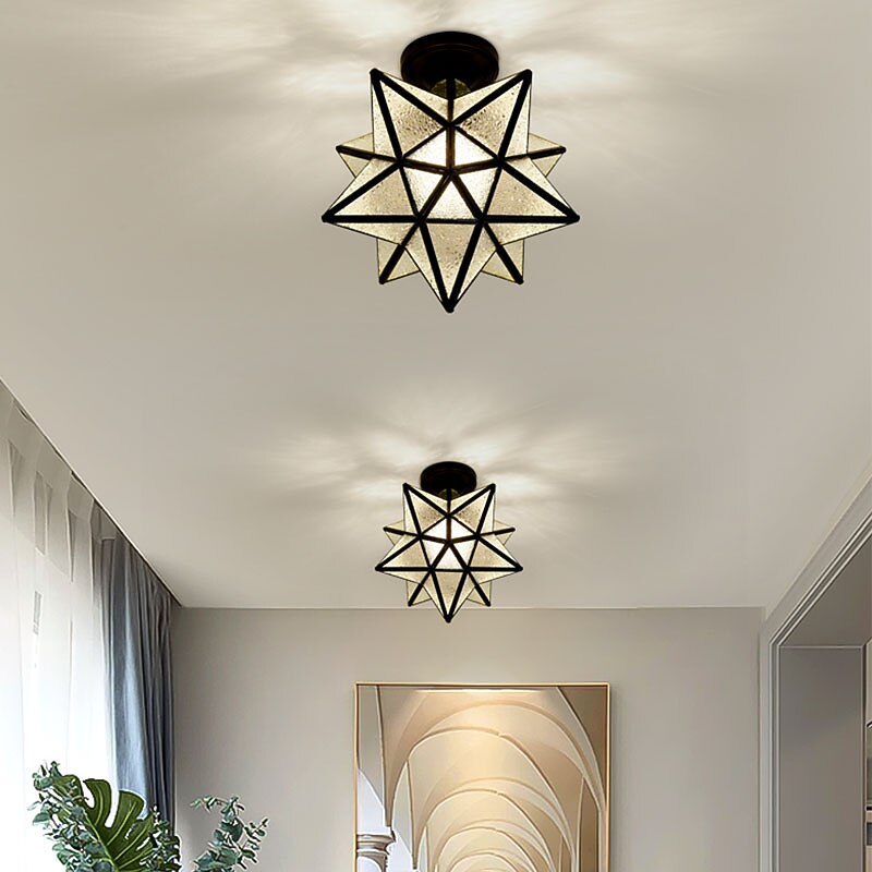 LED Mini Ceiling Light Porch Light Corridor Light Black Gold 20 cm Metal Vintage Style Novelty Painted Finishes Traditional Classic Nordic Style 110-120V 220-240V