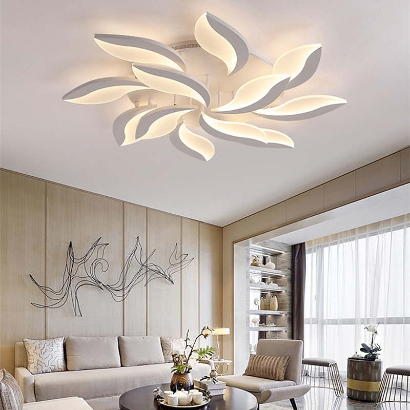 LED Ceiling Light Bedroom Light APP Control with Stepless Dimming Acrylic Ceiling Panel Lamp Unique Minimalist Livingroom AC220V AC110V Flower Design4