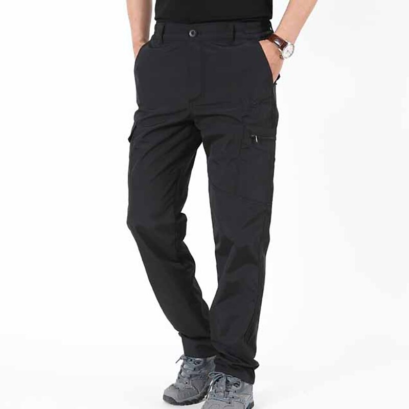 Men's Work Pants Waterproof Hiking Pants Summer Fall Outdoor Waterproof Ripstop Windproof Quick Dry Pants / Trousers Cargo Pants Bottoms Black Blue Cotton Fishing Hiking Climbing M L XL XXL XXXL