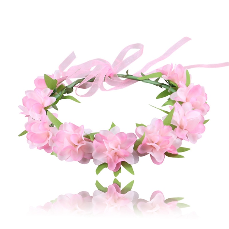 1pcs Kids Girls' Hair Accessories Active Sweet Party Birthday Floral Floral Style Yellow Pink2