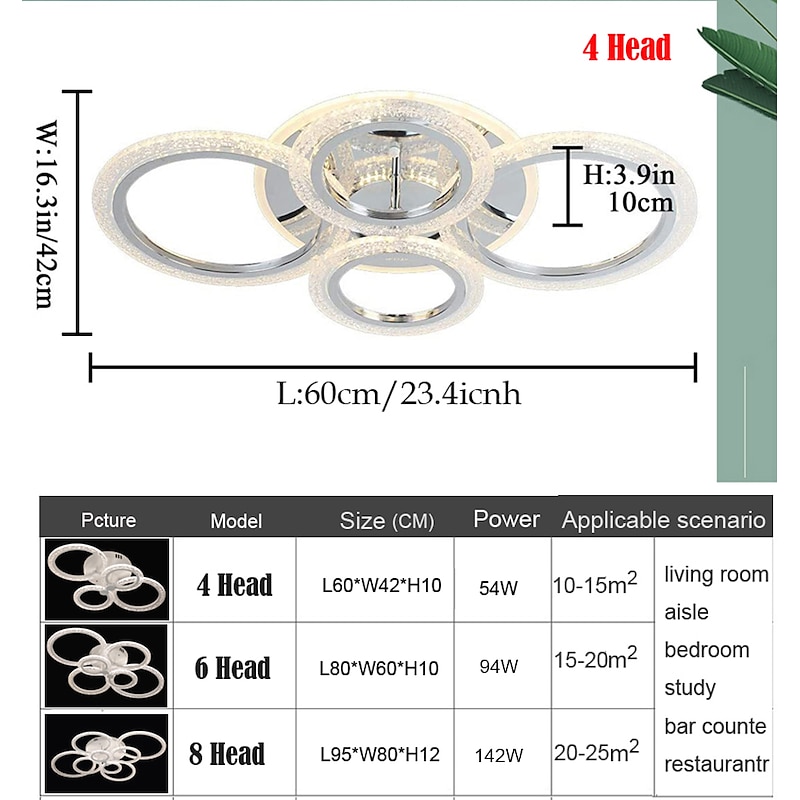 LED Ceiling Light Bubble Acrylic Style Artistic Modern Dimmable Ceiling Light  LED Circle Design Ceiling Lamp for Living Room Bedroom Dining Room220-240/110-120V 13W ONLY DIMMABLE WITH REMOTE CONTROL4