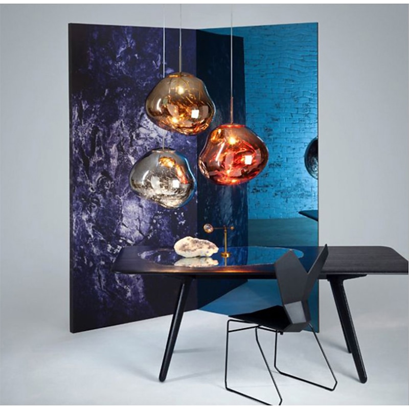 Lava Pendant Light, Modern Minimalist Glass Irregular Shape Ceiling Hanging Lamp Fixture Contemporary Decoration Chandelier for Living Room Bedroom Restaurant Indoor Lighting (20/30/40 cm)3