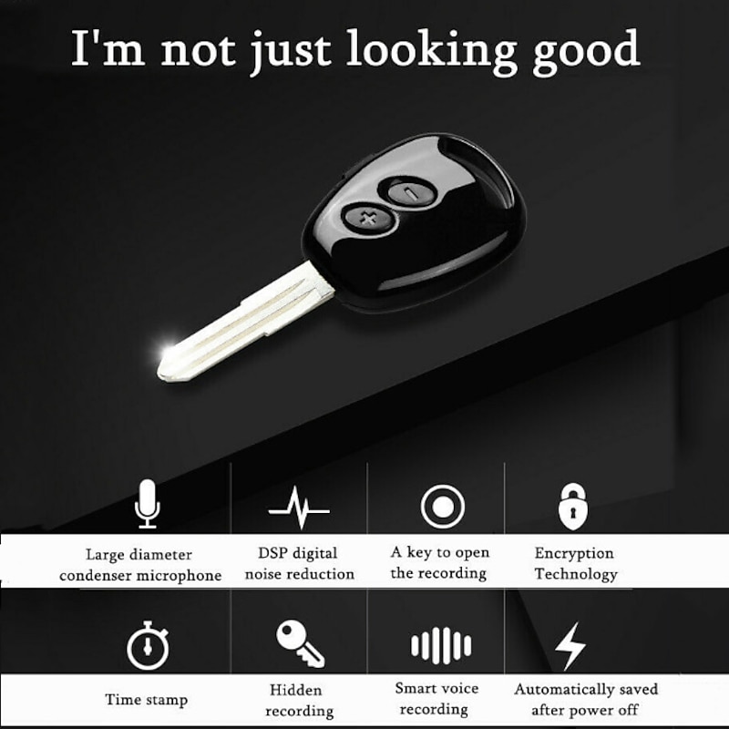 M8 Mini Digital Voice Recorder – Voice Activated, Keychain Style Sound Recorder, Portable MP3 Player, Gift Idea4