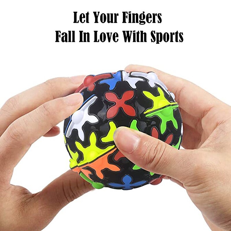 QiYi Speed Cube Set,Sphere Puzzles Magic Ball Brain Teasers Toy,360 Degree Rotating Three-Dimensional Gear Cube,Magic Cube Fidget Toy for Festive and Adults3