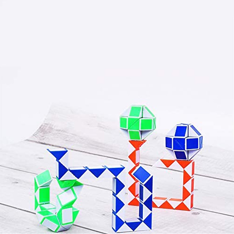 MoYu Fidget Snake Cube Twist Puzzle Magic Snake for Festive, Adults, Teens,Party Favors Stocking Stuffers Goodie Bag Fillers - 3 Pcs4