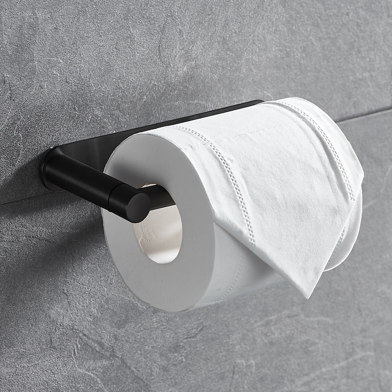 Toilet Paper Holder Self-adhesive Roll Paper Holder Stainless Steel Material Paper Towel Holder Brushed and Painted Finishes2