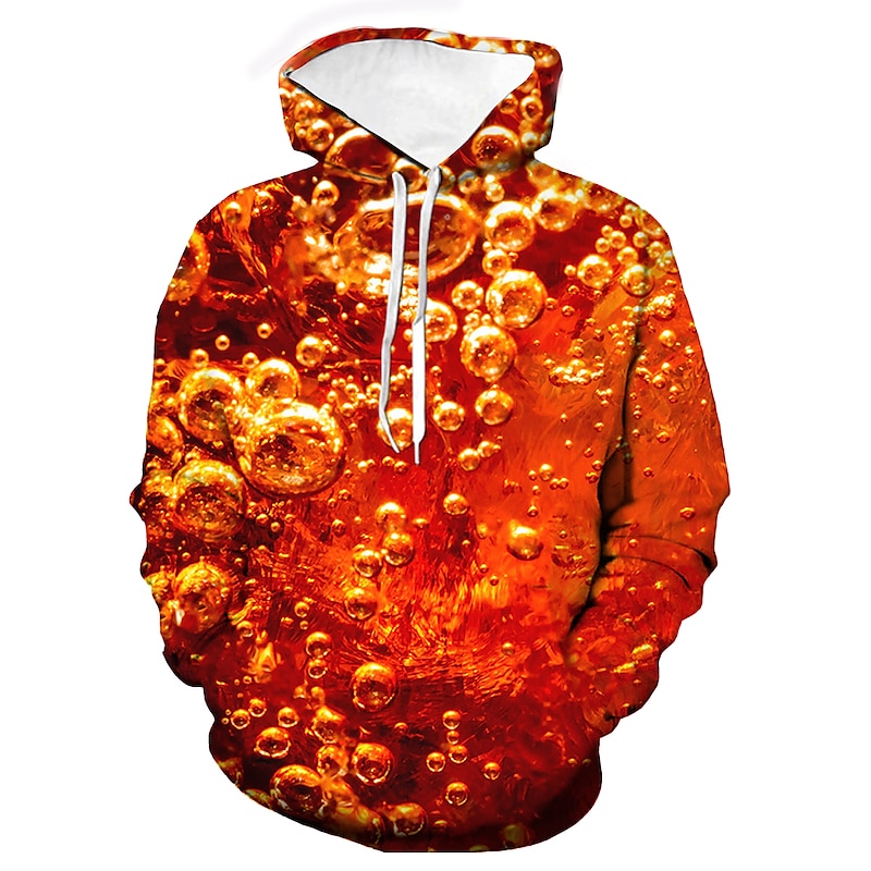 Men's 3D Beer Hoodie Hoodies Sweatshirt Streetwear Casual Long Sleeve Hooded Party Holiday Beer Festival Yellow Pink Spring & Summer Designer4