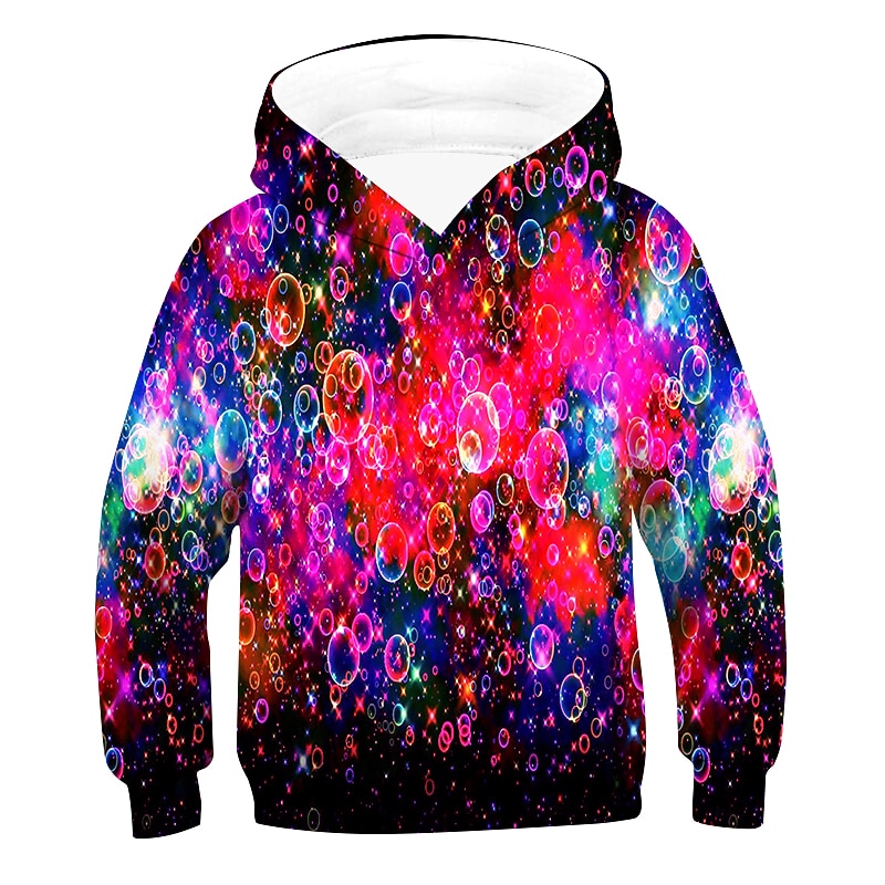 Boys 3D Optical Illusion Hoodie Long Sleeve 3D Print Spring Fall Winter Active Basic Kids 2-12 Years Outdoor Daily3