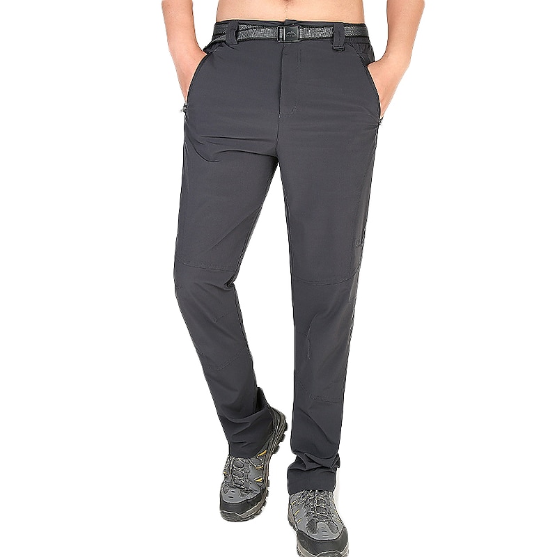 Men's Hiking Pants Trousers Summer Outdoor Skin Friendly Comfort Multi-Pockets Quick Dry Bottoms Zipper Pocket Black Dark Gray Spandex Hunting Fishing Camping / Hiking / Caving L XL XXL XXXL 4XL2