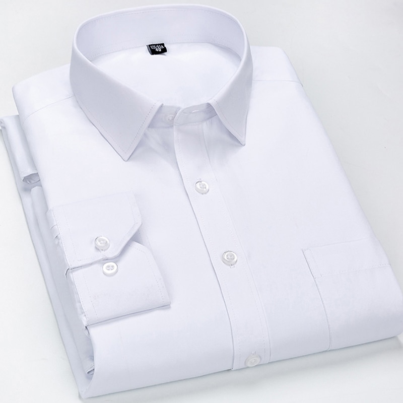 Men's Dress Shirt Waves Wedding Formal Evening Black White Yellow Red Long Sleeve Classic Collar All Seasons Clothing Apparel Buckle 8