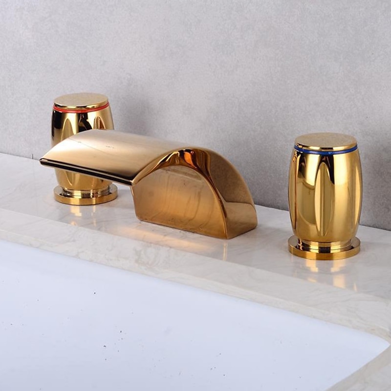 Bathtub Faucet - Contemporary Electroplated Roman Tub Ceramic Valve Bath Shower Mixer Taps4