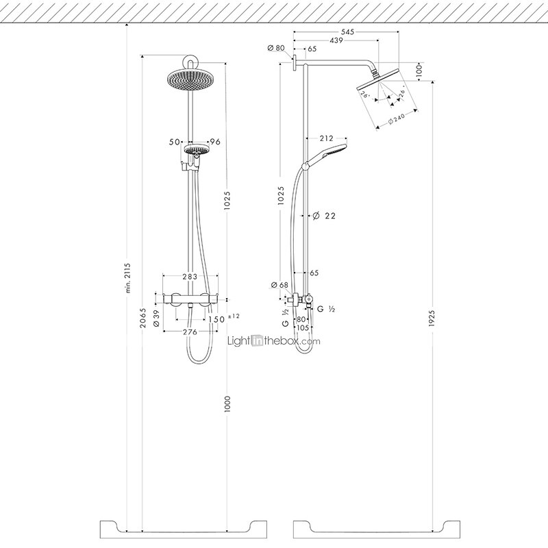 Shower Faucet,Shower System Rainfall Shower Head System Set Handshower Included pullout Multi Spray Shower Contemporary Traditional Electroplated Mount Outside Ceramic Valve Bath Shower Mixer Taps4