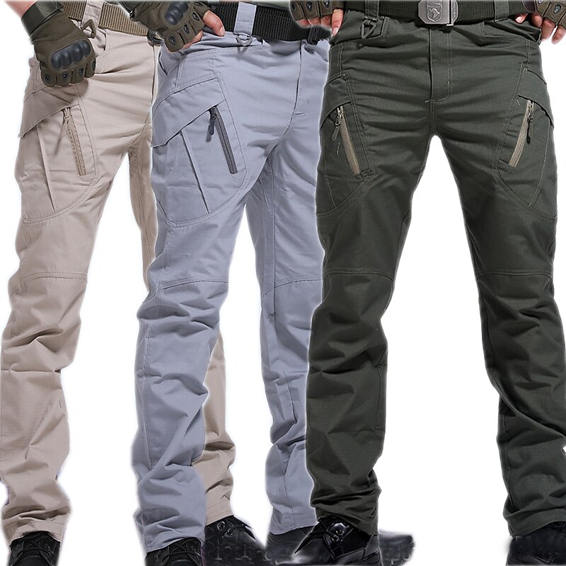 Men's Cargo Pants Hiking Pants Trousers Tactical Pants Tactical Cargo Pants Military Summer Outdoor Ripstop Windproof Quick Dry Multi Pockets Pants / Trousers Bottoms Black Green Cotton S M L XL XXL