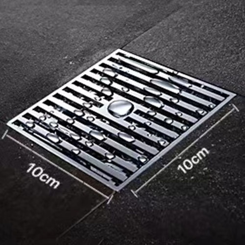 Home Drain Squared 10cm*10cm Contemporary Brass 1 pc4