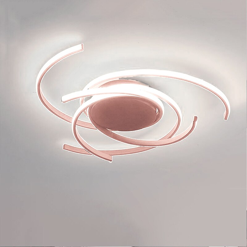 LED Ceiling Light 56 cm Rose Gold Green Khaki Champaign Gold Desert Rose Gold Flush Mount Lights Aluminum Silica Gel Geometric 72W Dimmable with Remote Control for Kitchen Bedroom Home Lighting3