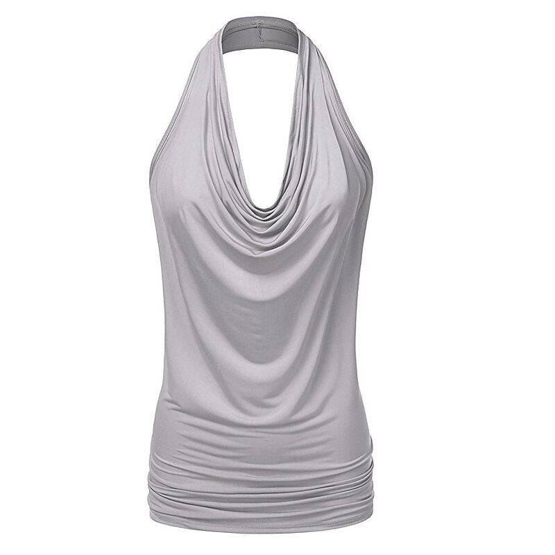 Women's Tank Top Halter Neck Quick Dry Comfortable Breathable Open Back Sleeveless Sports Solid Color Top For Gym Workout Running Fitness Activewear2