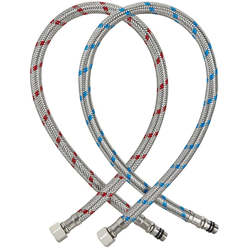 Faucet accessory - Superior Quality Water Supply Hose Contemporary Stainless Steel Nickel Brush