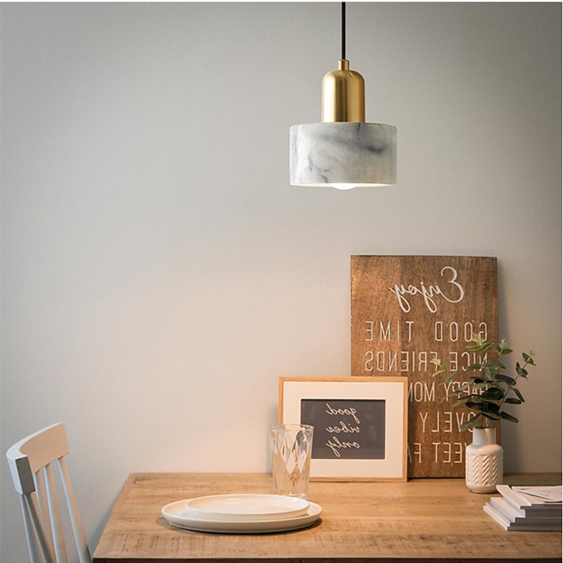 LED Pendant Light Nordic Bedside Lamp 15 cm Geometric Shapes Pendant Light Copper Artistic Style Modern Style Classic Electroplated 110-120V 220-240V Gift for Family Friends2