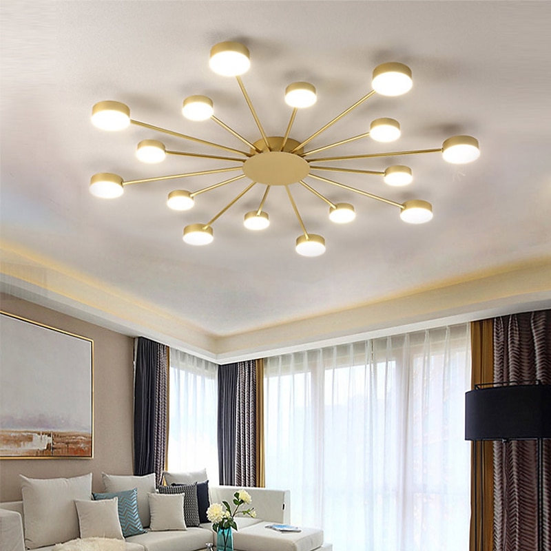 LED Ceiling Light 93 cm Cluster Design Flush Mount Lights Metal Modern Style Floral Style Painted Finishes Modern Nordic Style 220-240V2