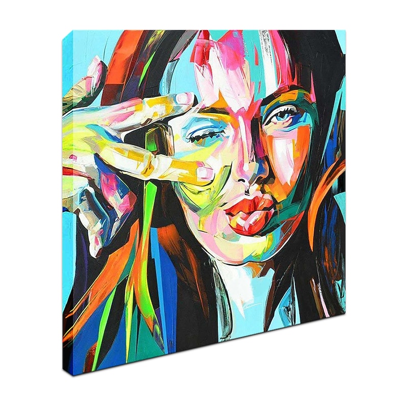 Oil Painting Hand Painted Abstract Figure Pop Art  Wall Art Home Decoration Rolled Canvas No Frame Unstretched3