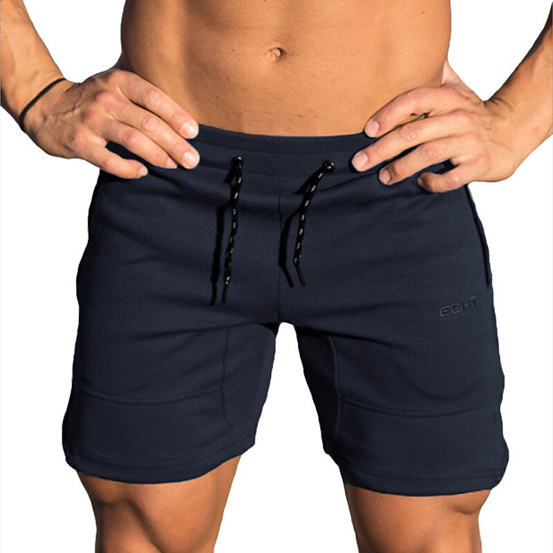 Men's Sweat Shorts Drawstring Elastic Waist Plain Breathable Sports Short Daily Beach Casual / Sporty Athleisure ArmyGreen Black Micro-elastic