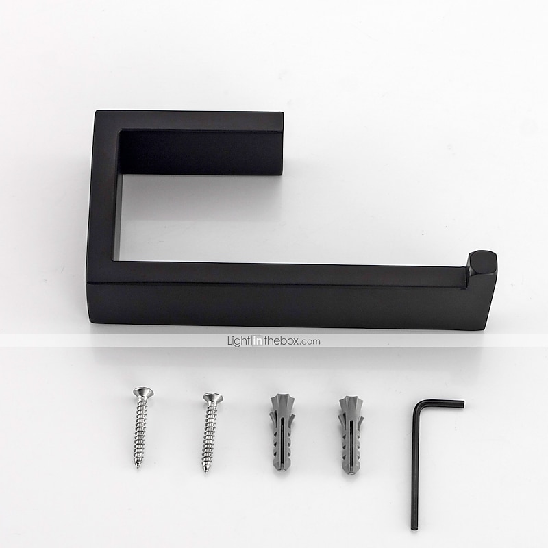 Toilet Paper Holder,Wall Mounted 304 Stainless Steel 14.5cm Tissue Roll Hanger Dispenser for Bathroom & Kitchen (Black/Brushed Nickel/Chrome)3